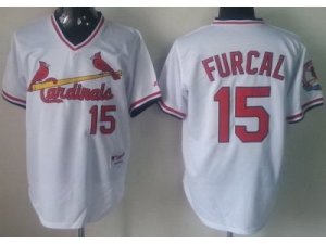 MLB St.Louis Cardinals #15 Rafael Furcal white Jerseys(Throwback)