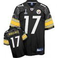 Pittsburgh Steelers #17 Mike Wallace 2011 Super Bowl XLV black