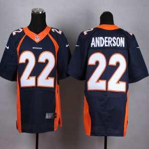 Nike Denver Broncos #22 Anderson blue jerseys(Elite)