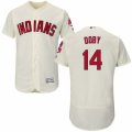 Men's Majestic Cleveland Indians #14 Larry Doby Cream Flexbase Authentic Collection MLB Jersey
