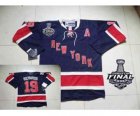 nhl jerseys new york rangers #19 richards dk.blue[85th][2014 stanley cup][patch A]