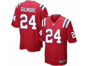 Mens Nike New England Patriots #24 Stephon Gilmore Game Red Alternate NFL Jersey