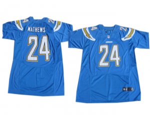 Nike San Diego Chargers #24 Ryan Mathews lt.blue elite(2013)