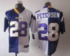 Nike NFL Minnesota Vikings #28 Adrian Peterson white-purple jerseys[Elite split]