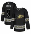 Mens Adidas Anaheim Ducks #9 Paul Kariya Premier Black Team Logo Fashion NHL Jersey