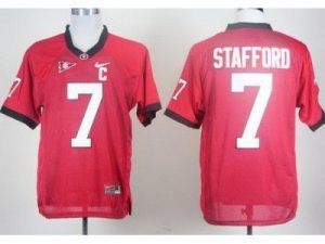 NCAA Georgia Bulldogs #7 Matthew Stafford Red C Patch College Football