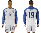 USA #19 Zusi Home Long Sleeves Soccer Country Jersey