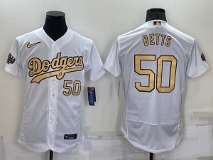 Dodgers #50 Mookie Betts White Nike 2022 MLB All-Star Flexbase Jersey