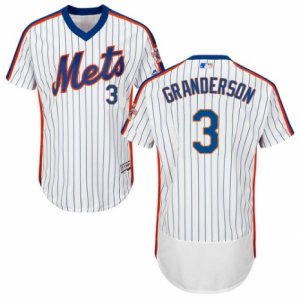 Men\'s Majestic New York Mets #3 Curtis Granderson White Royal Flexbase Authentic Collection MLB Jersey