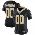 Womens Nike New Orleans Saints Customized Black Team Color Vapor Untouchable Limited Player NFL Jersey