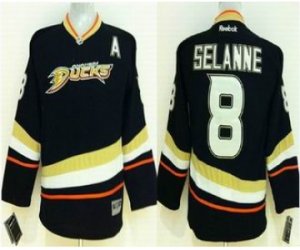 Youth nhl jerseys anaheim ducks #8 teemu selanne black[patch A]