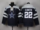 Nike Dallas Cowboys #22 Emmitt Smith blue-grey jerseys[pullover hooded sweatshirt]