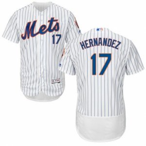 Men\'s Majestic New York Mets #17 Keith Hernandez White Flexbase Authentic Collection MLB Jersey