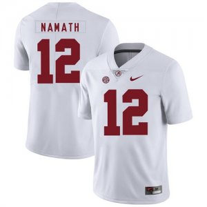 Alabama Crimson Tide #12 Joe Namath White Nike College Football Jersey