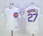 Cubs #27 Addison Russell White Flexbase Jersey