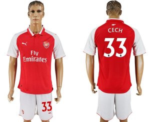 2017-18 Arsenal 33 CECH Home Soccer Jersey