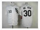 mlb jerseys chicago white sox #30 deaza white[black stripe][deaza]