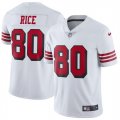 Nike 49ers #80 Jerry Rice White Youth Color Rush Vapor Untouchable Limited Jersey