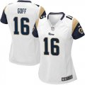 Women Nike St. Louis Rams #16 Jared Goff White Stitched NFL Limited Jersey