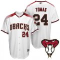 Arizona Diamondbacks #24 Yasmany Tomas White Cool Base Home Jersey