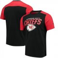 Kansas City Chiefs NFL Pro Line by Fanatics Branded Iconic Color Blocked T-Shirt Black Red
