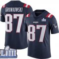 Nike Patriots #87 Rob Gronkowski Navy Youth 2019 Super Bowl LIII Color Rush Limited Jersey