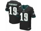 Mens Nike Philadelphia Eagles #19 Donnel Pumphrey Elite Black Alternate NFL Jersey