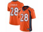 Mens Nike Denver Broncos #28 Jamaal Charles Vapor Untouchable Limited Orange Team Color NFL Jersey