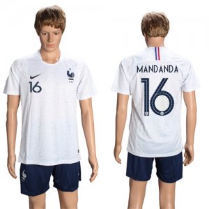 France 16 MANDANDA Away 2018 FIFA World Cup Soccer Jersey