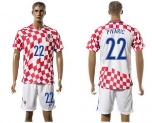 Croatia #22 Pivaric Home Soccer Country Jersey