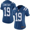 Women's Nike Indianapolis Colts #19 Johnny Unitas Limited Royal Blue Rush NFL Jersey