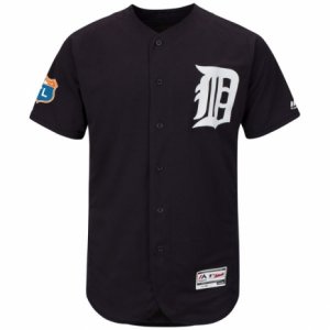 Men\'s Detroit Tigers Majestic Alternate Blank Navy 2016 Spring Training Flex Base Authentic Collection Team Jersey