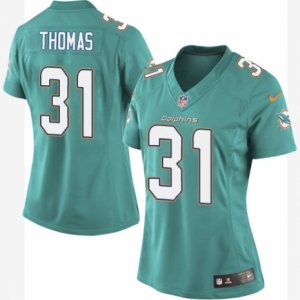 Women\'s Nike Miami Dolphins #31 Michael Thomas Limited Aqua Green Team Color NFL Jersey