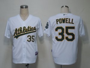 MLB Oakland Athletics #35 Powell White[Cool Base]