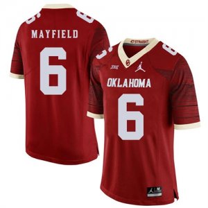 Oklahoma Sooners #6 Baker Mayfield Red 47 Game Winning Streak College Football Jersey