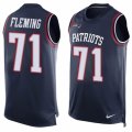 Mens Nike New England Patriots #71 Cameron Fleming Limited Navy Blue Player Name & Number Tank Top NFL Jersey