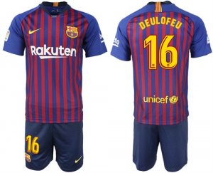 2018-19 Barcelona 16 DEULOFEU Home Soccer Jersey