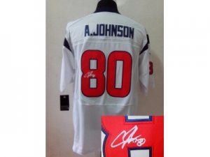 Nike NFL Houston Texans #80 Andre Johnson white jerseys(signature Elite)