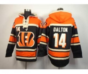 Nike nfl jerseys cincinnati bengals #14 dalton black-orange[pullover hooded sweatshirt]