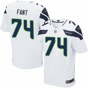 Men\'s Nike Seattle Seahawks #74 George Fant Elite White NFL Jersey