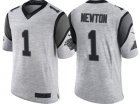 Nike Carolina Panthers #1 Cam Newton 2016 Gridiron Gray II Mens NFL Limited Jersey