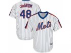 Youth New York Mets #48 Jacob DeGrom White(Blue Strip) Alternate Cool Base Stitched MLB Jersey