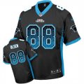 Mens Carolina Panthers #88 Greg Olsen Black Drift Fashion Elite Jersey