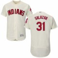 Men's Majestic Cleveland Indians #31 Danny Salazar Cream Flexbase Authentic Collection MLB Jersey