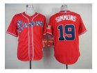 mlb jerseys atlanta braves #19 simmons red[2014 new]