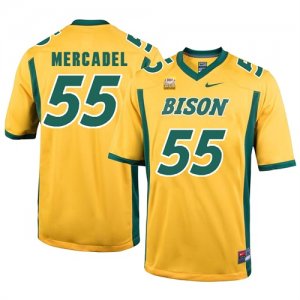 North Dakota State Bison 55 Aaron Mercadel Gold College Football Jersey