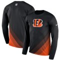 Mens Cincinnati Bengals Nike Black Sideline Legend Prism Performance Long Sleeve T-Shirt