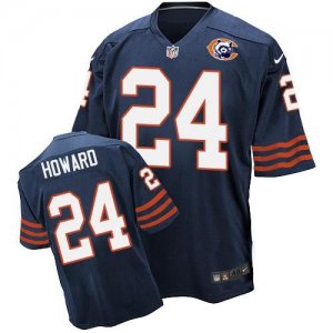 Nike Chicago Bears #24 Jordan Howard Navy Blue Throwback Men\'s Stitched NFL Elite Jersey