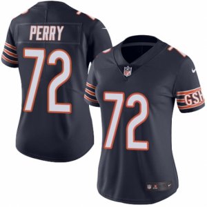 Women\'s Nike Chicago Bears #72 William Perry Limited Navy Blue Rush NFL Jersey