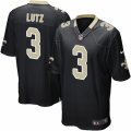 Men's Nike New Orleans Saints #3 Will Lutz Game Black Team Color NFL Jersey